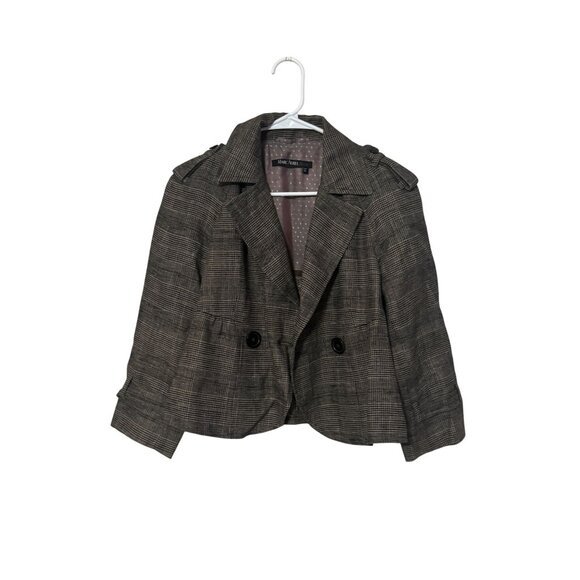 Marc Aurel Boxy Crop Women's Black / Grey Blazer Women's Size 36 Button Front s1 - Picture 3 of 7